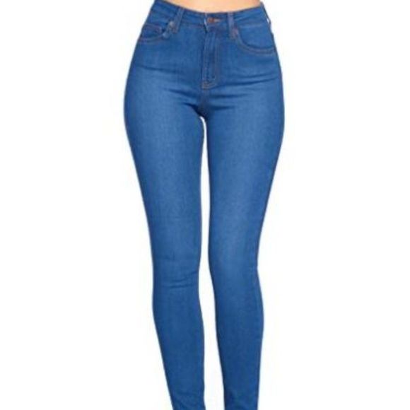 Love Moda Women's High Waist Denim Skinny Jeans - Picture 1 of 5